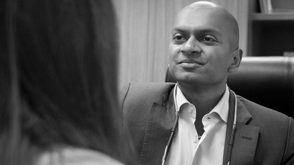 Dermatologist Dr Shobhan Manoharan in consultation with a patient
