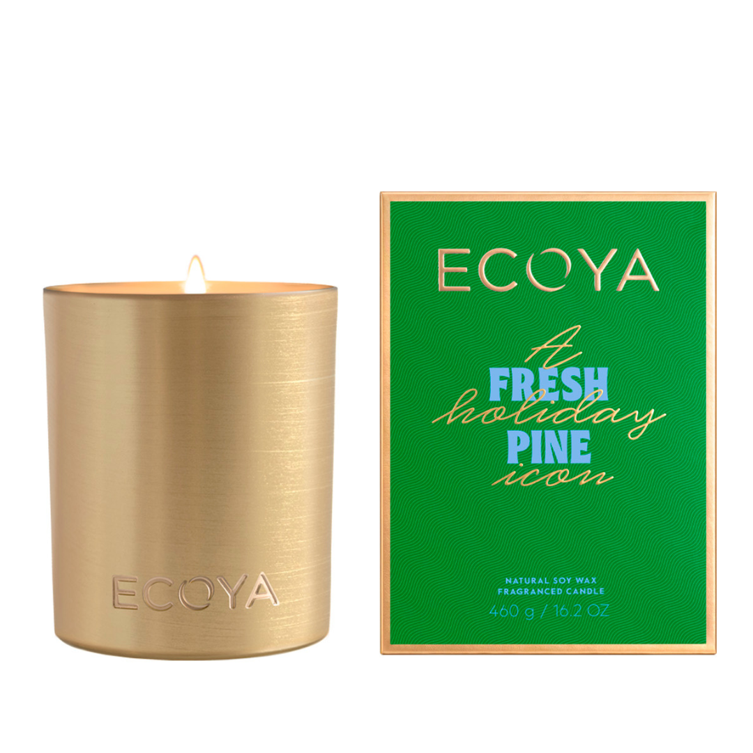 Ecoya Holiday: Fresh Pine Goldie Candle 460g