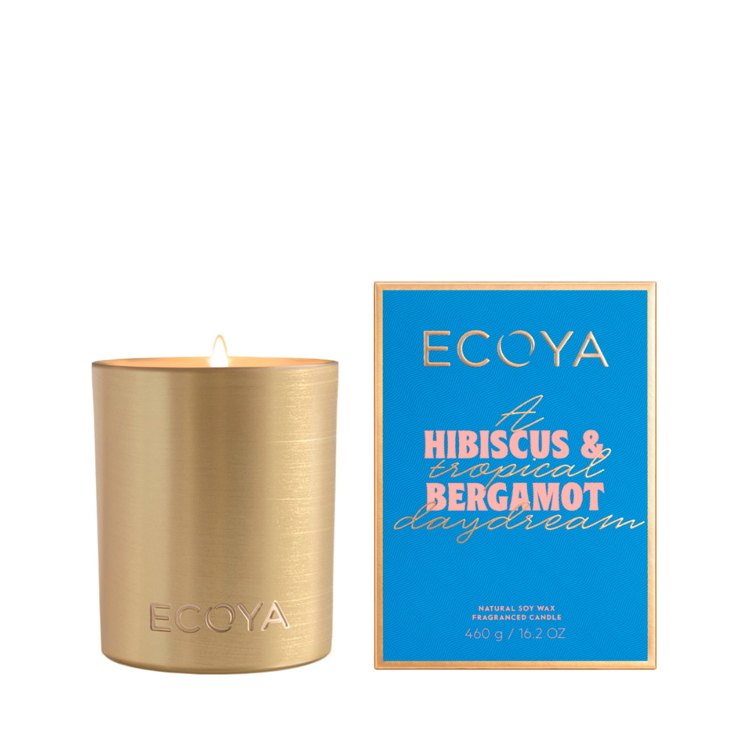 Ecoya Holiday: Hibiscus & Bergamot Goldie Candle 460g