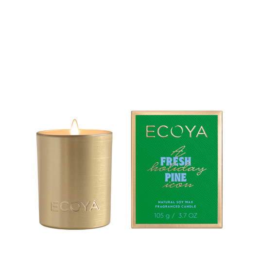 Ecoya Holiday: Fresh Pine Mini Goldie Candle 150g