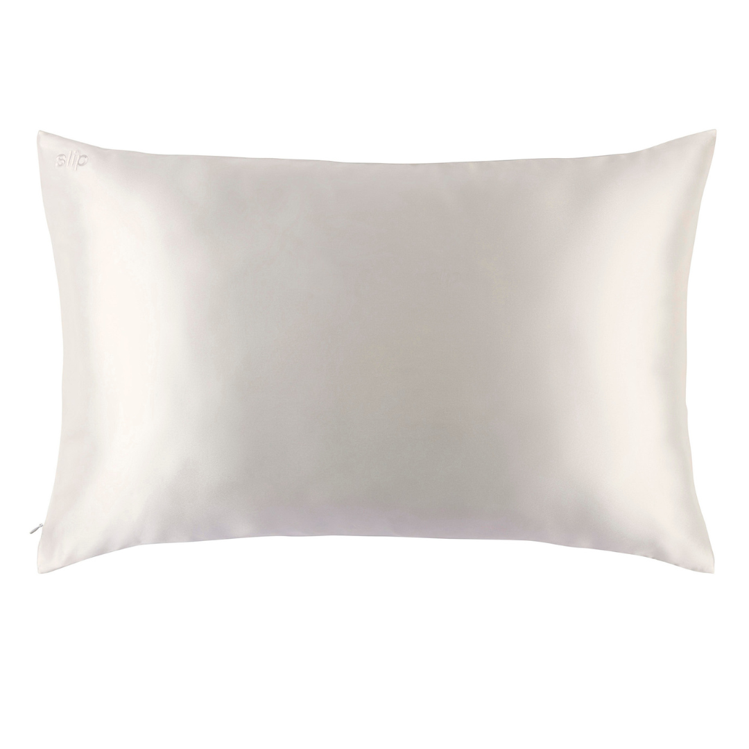 SLIP Queen Zippered Pure Silk Pillowcase - White