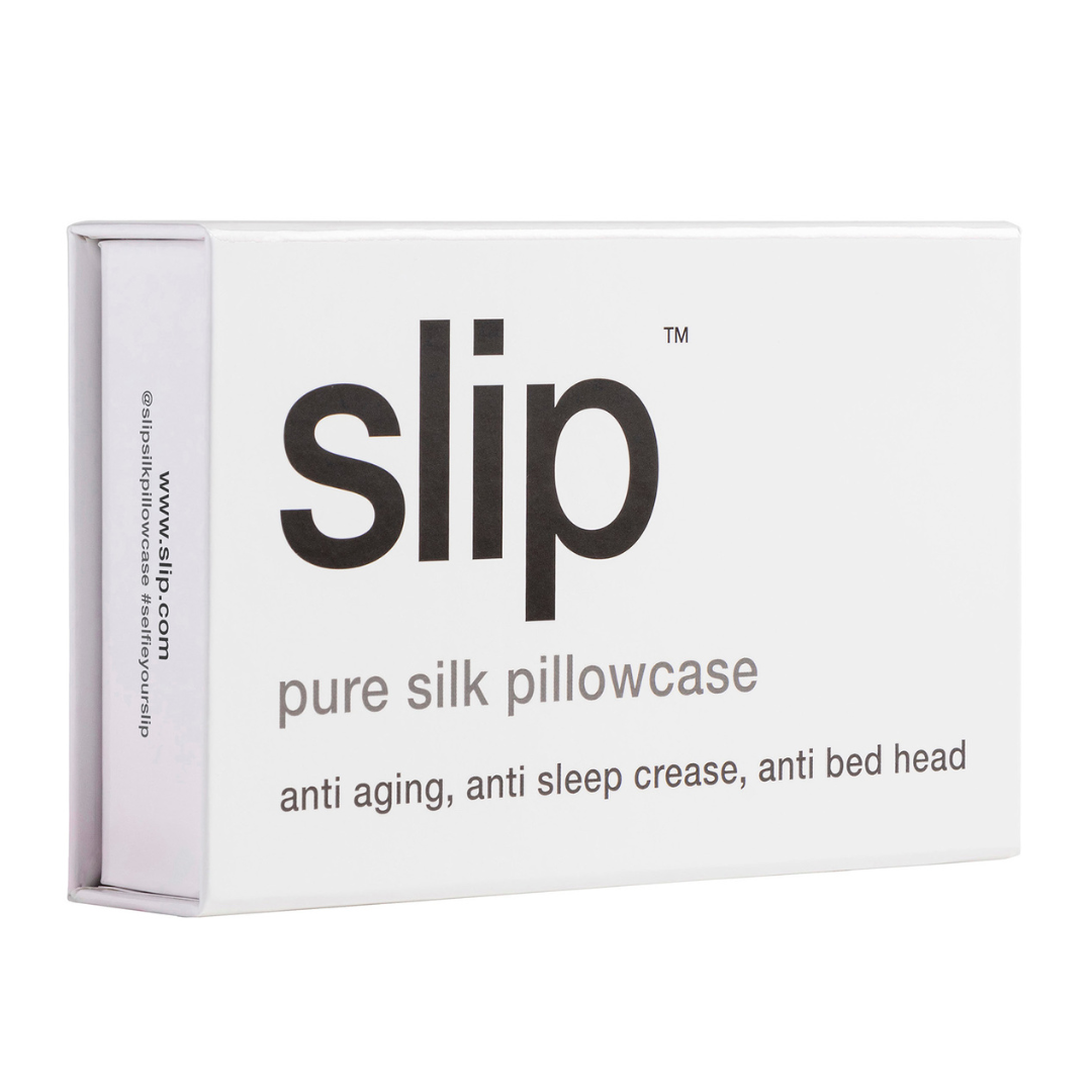 SLIP Queen Zippered Pure Silk Pillowcase - White