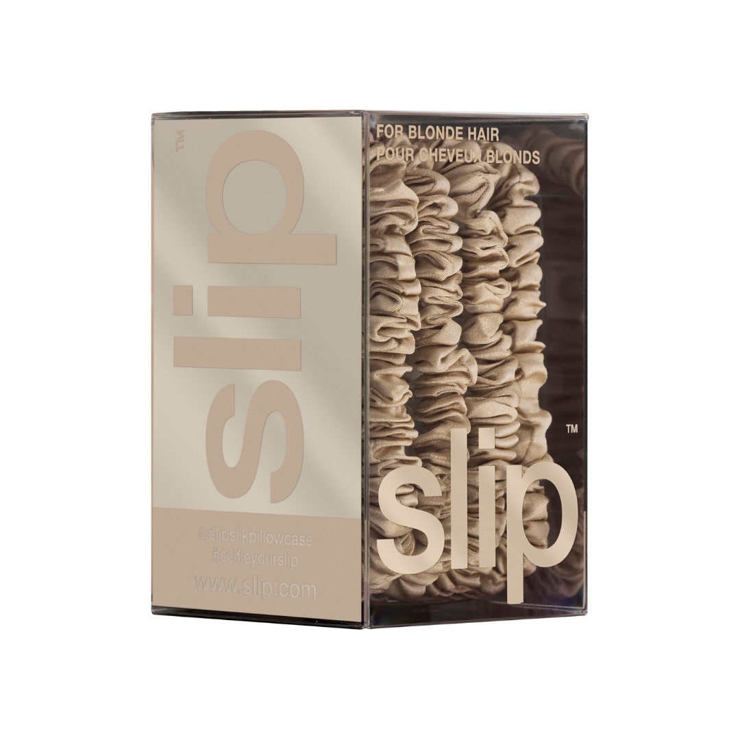 Slip Silk Back to Basics Skinny Scrunchies Blonde