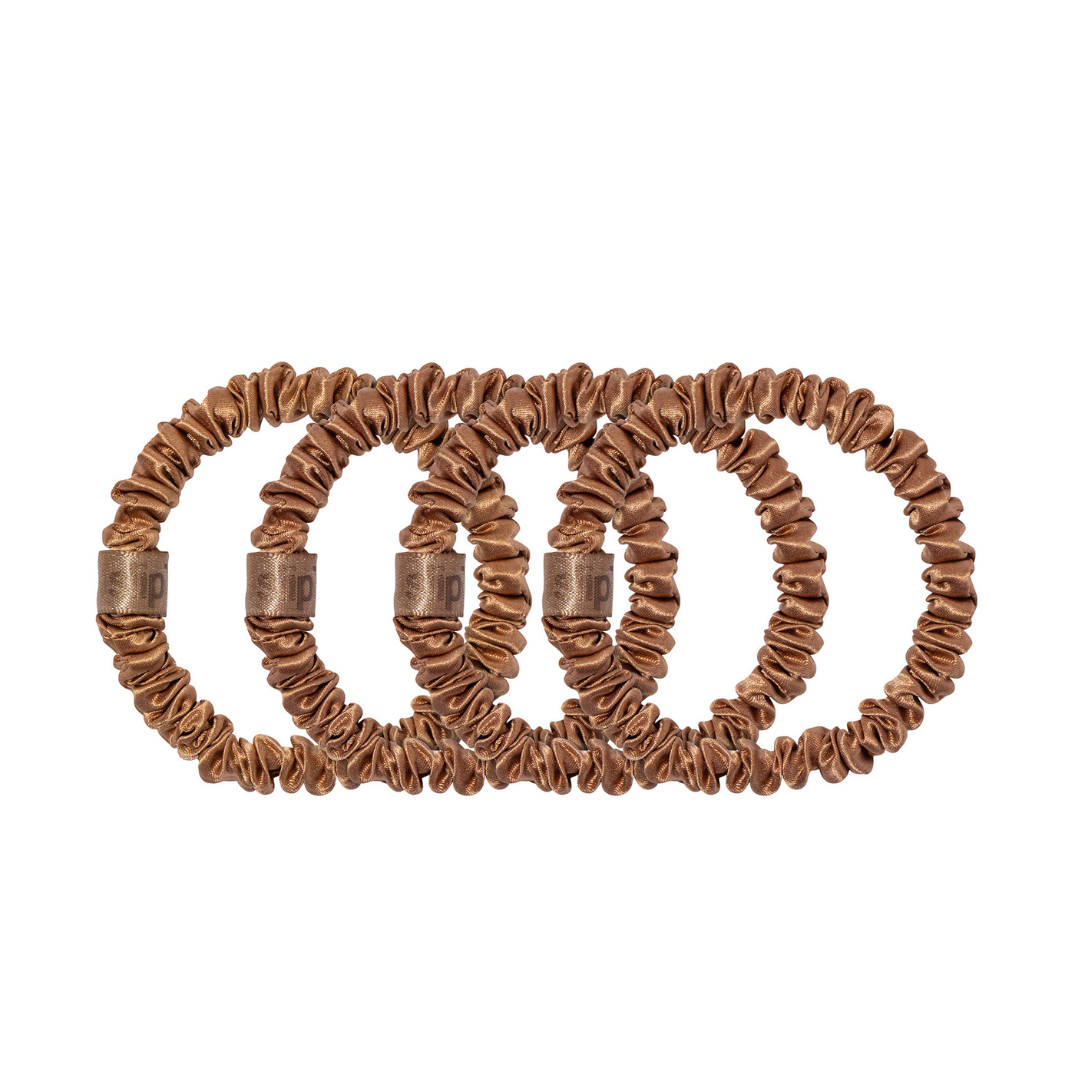 Slip Silk Back to Basics Skinny Scrunchies Copper