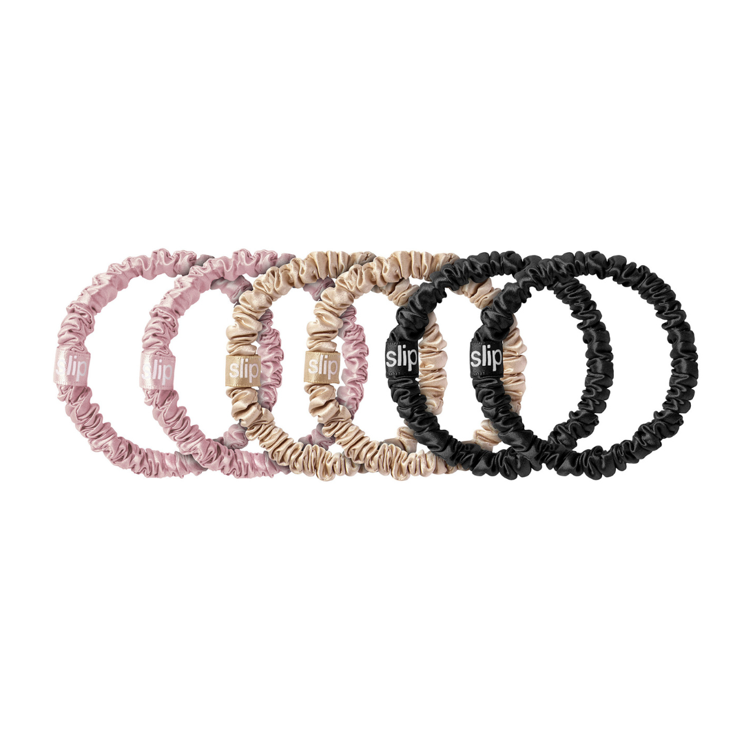 Slip Silk Multi Skinny Scrunchies 6pk