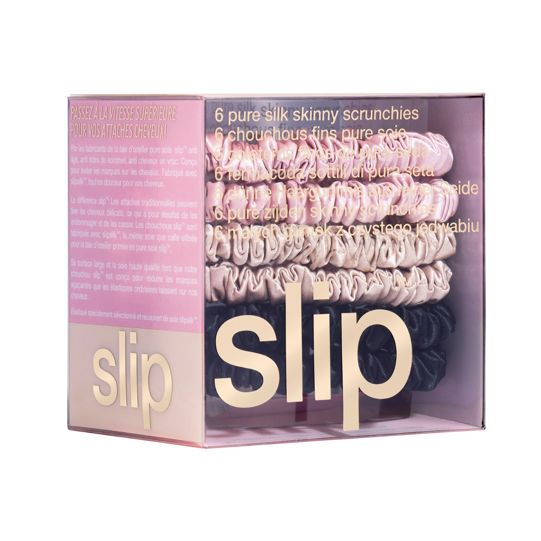 Slip Silk Multi Skinny Scrunchies 6pk